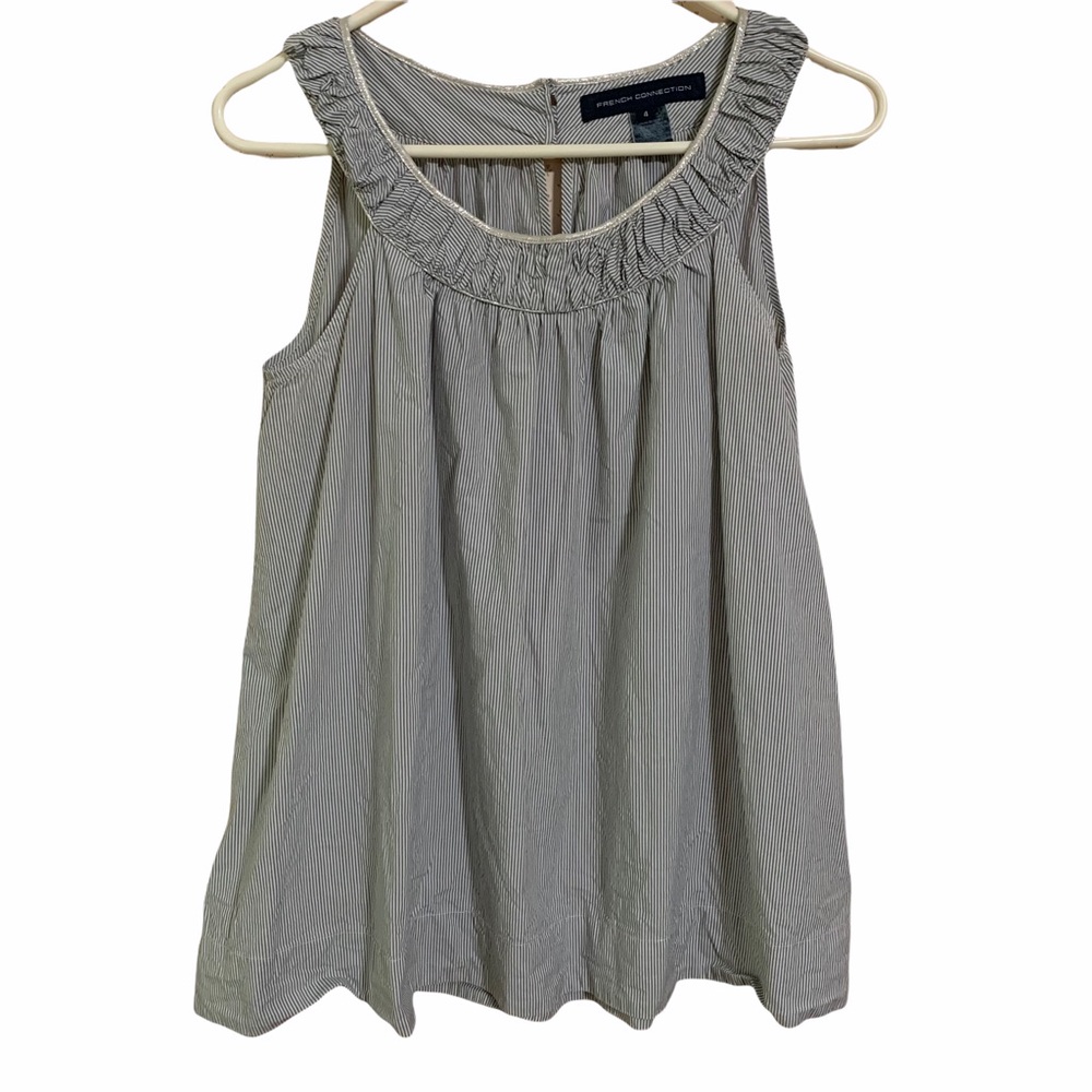 French Connection Pin stripped Top  size 4
